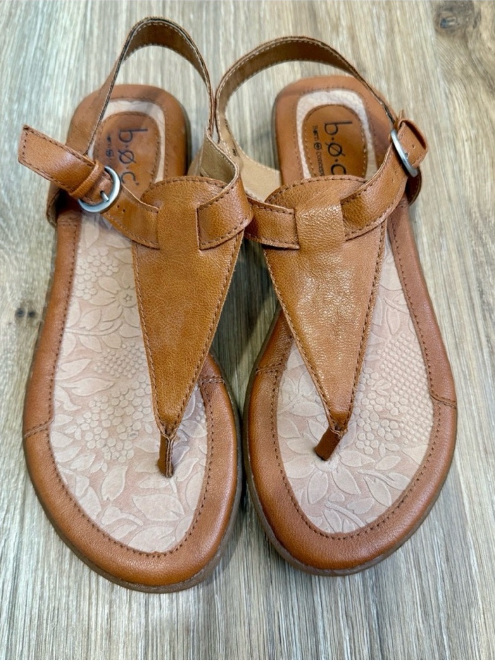 b.o.c. Born Cognac Brown Sandals - Size 6 NWOT